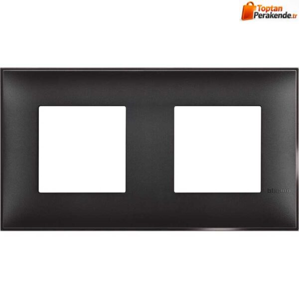 Bticino Classia Polimer Plastik 2x2 M Satine Siyah